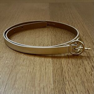 ba&sh Gold Metallic 100% Leather Belt Size 75/XS